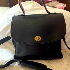 Coach Vintage Black, Manor Satchel 9977